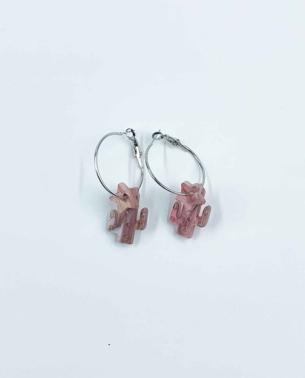 Pendientes aros desierto rosa