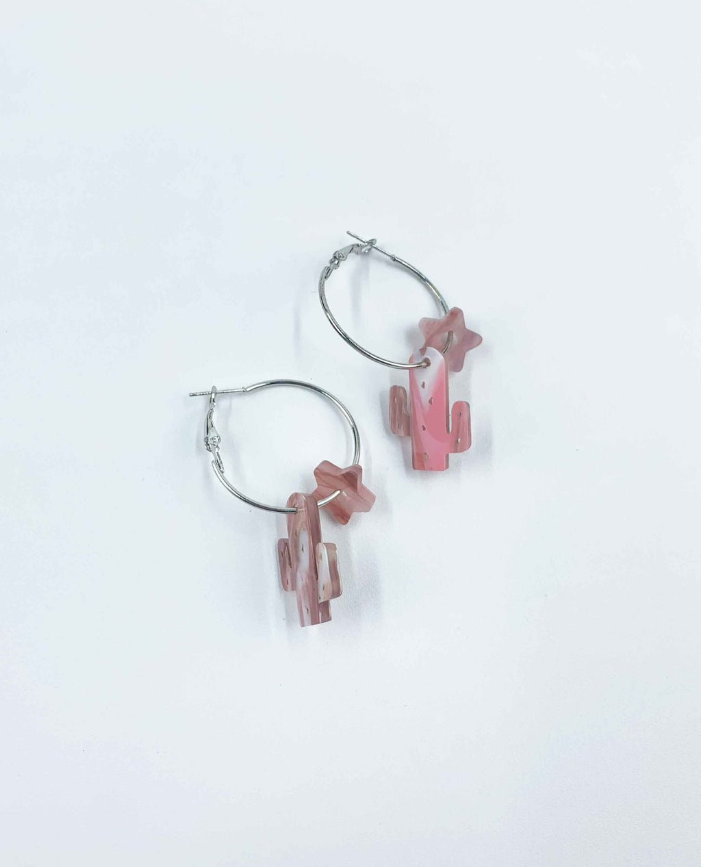 Pendientes aros desierto rosa
