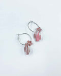 Pendientes aros desierto rosa